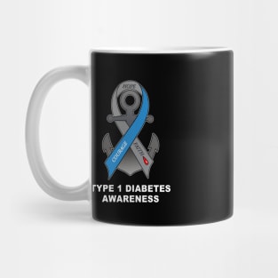 Type 1 Diabetes Ribbon Anchor of Hope Mug
